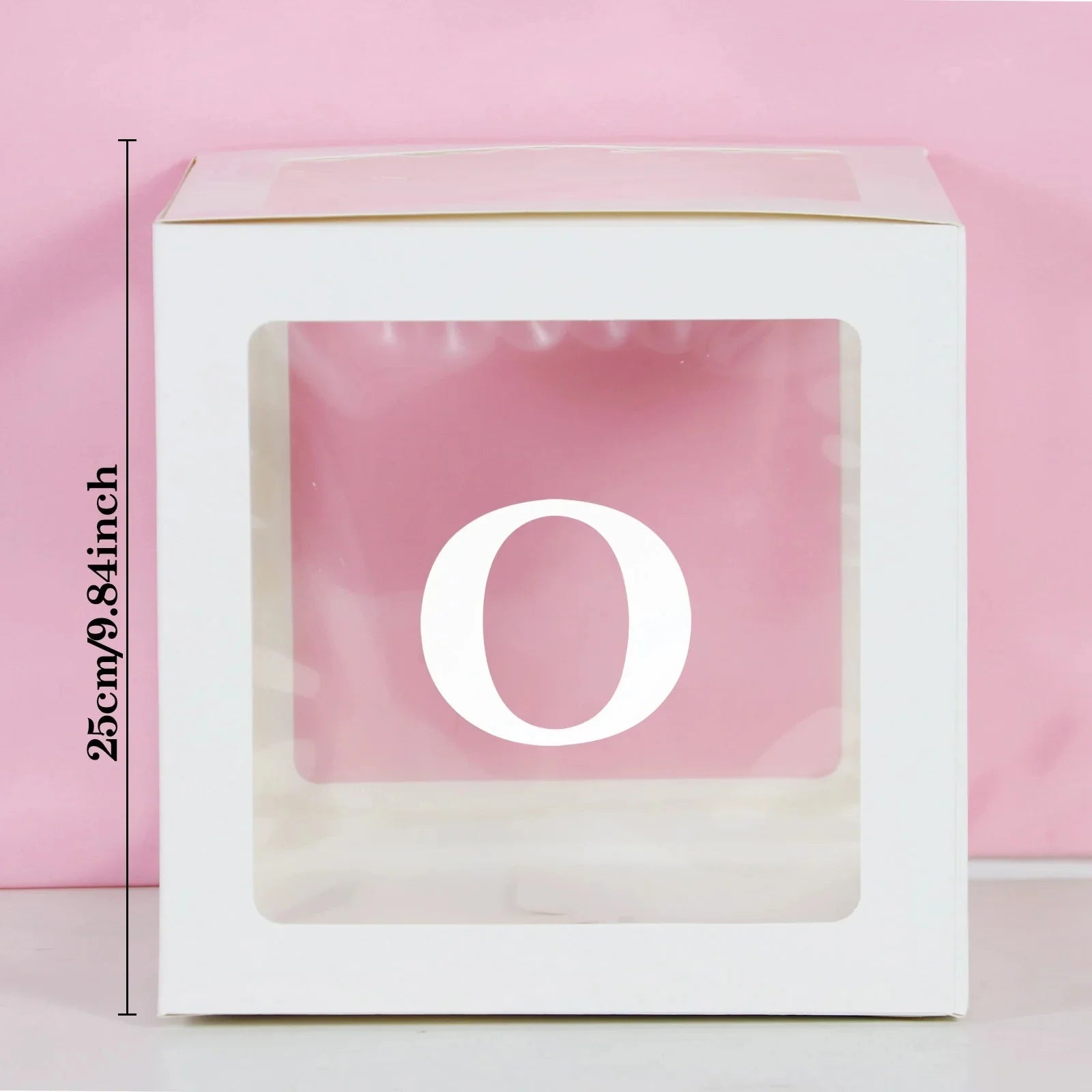 25cm Transparent Letter Gift Box – A-Z Alphabet for Baby Shower, Wedding & Party Decor