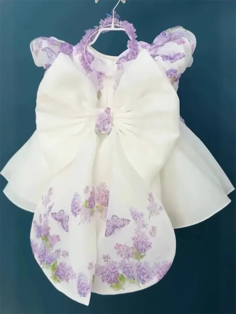 Custom Flower Girl Dress – Wedding, Birthday & Pageant Princess Ball Gown (12M–14)