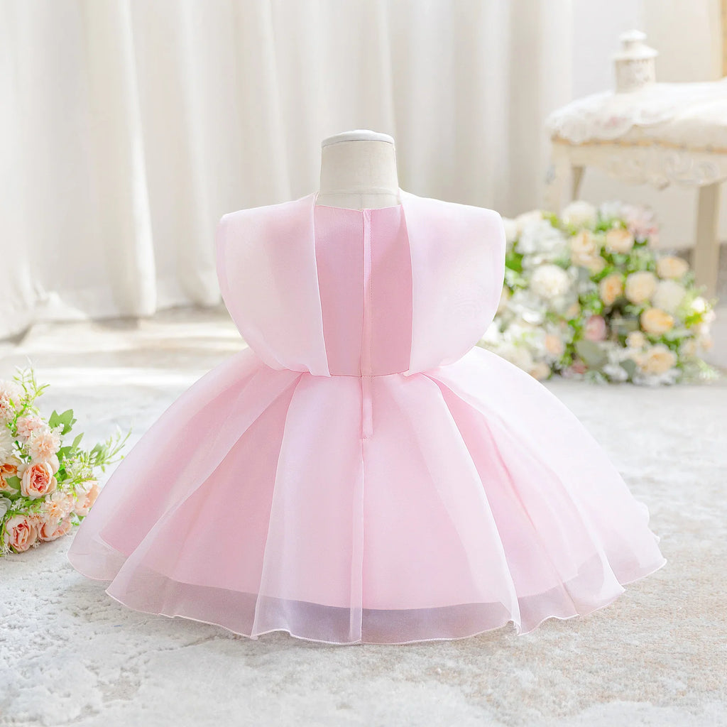 Baby Girl Flower Dress – Baptism, Birthday & Wedding Princess Gown (6M–3Y)