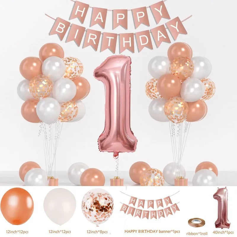 40" Birthday Letter Balloon Set – Foil Balloons for Birthdays, Weddings & Anniversaries