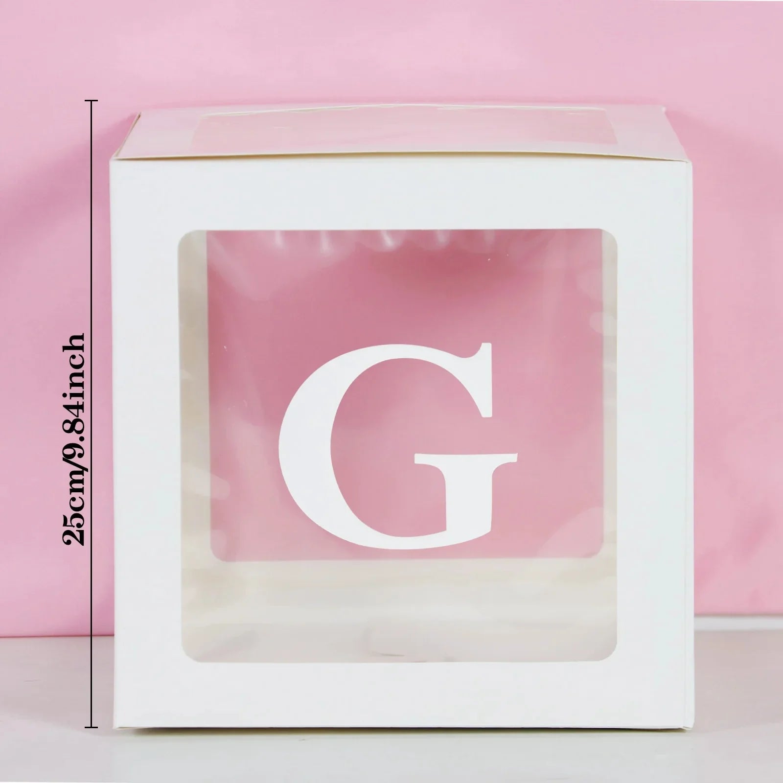 25cm Transparent Letter Gift Box – A-Z Alphabet for Baby Shower, Wedding & Party Decor