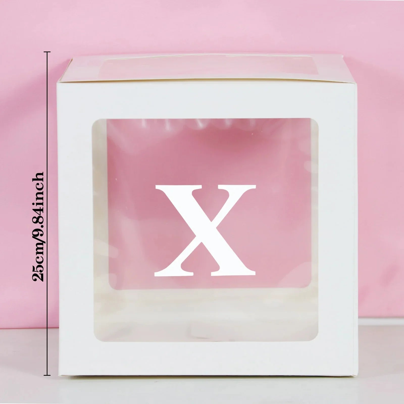 25cm Transparent Letter Gift Box – A-Z Alphabet for Baby Shower, Wedding & Party Decor