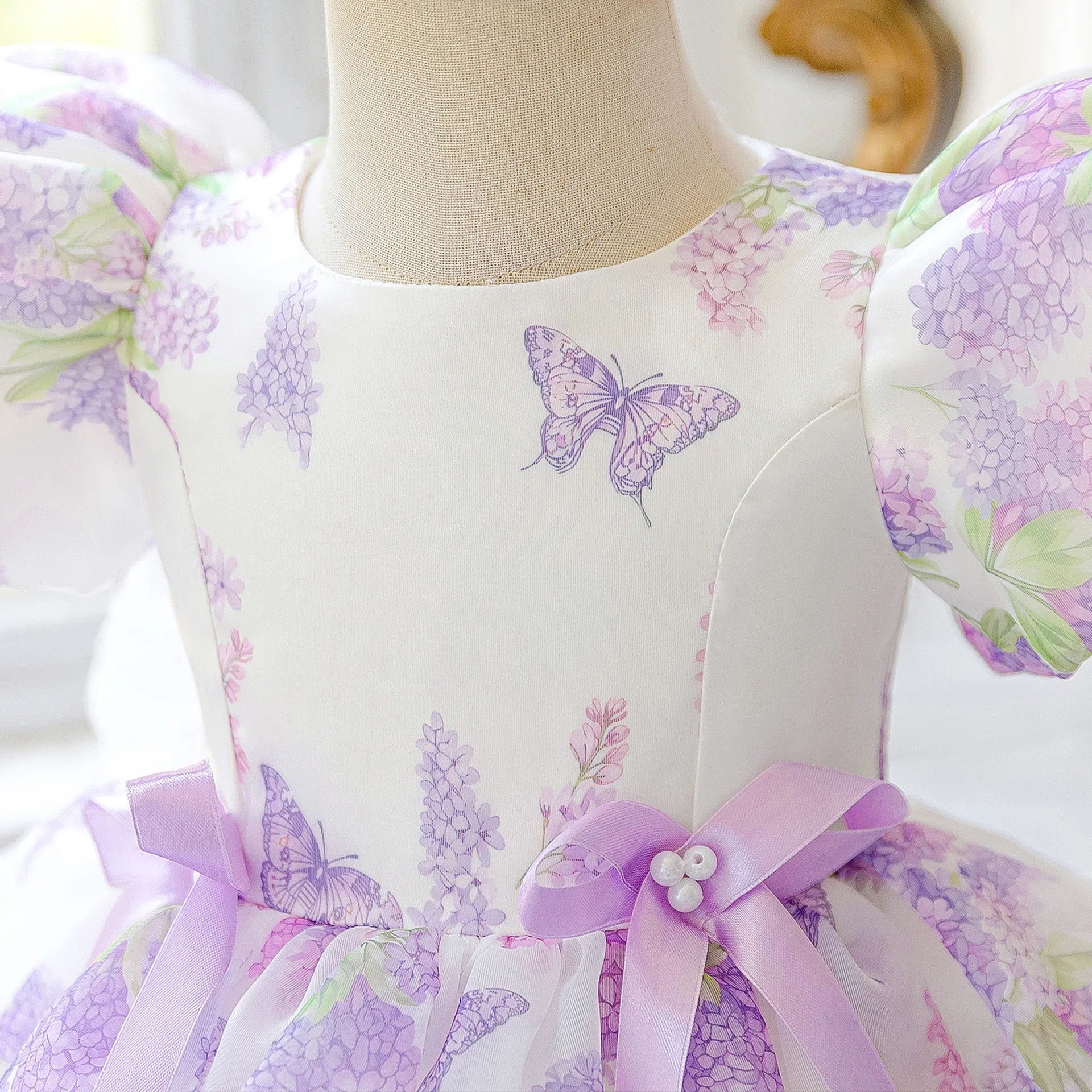 Girls Floral Princess Dress – Runway Flower Girl Gown for Birthday & Party (6M–3Y)