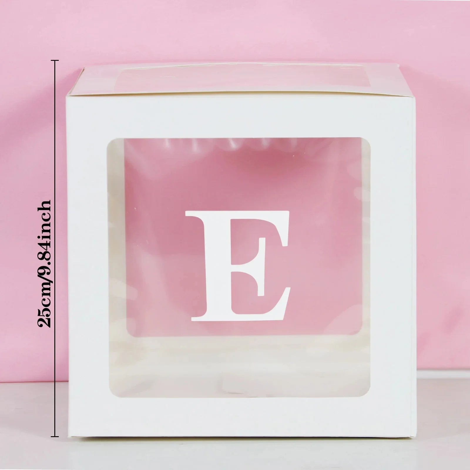 25cm Transparent Letter Gift Box – A-Z Alphabet for Baby Shower, Wedding & Party Decor