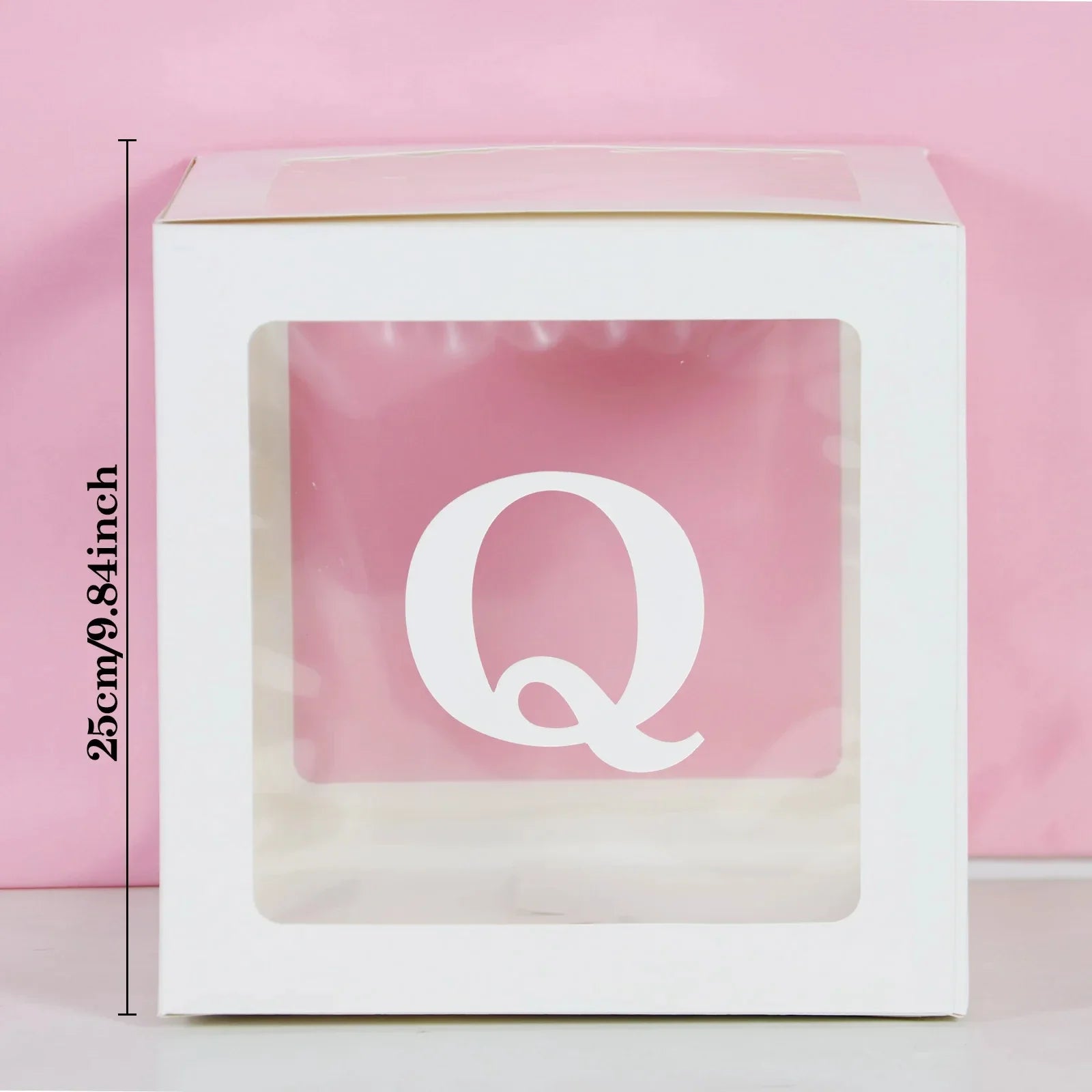 25cm Transparent Letter Gift Box – A-Z Alphabet for Baby Shower, Wedding & Party Decor