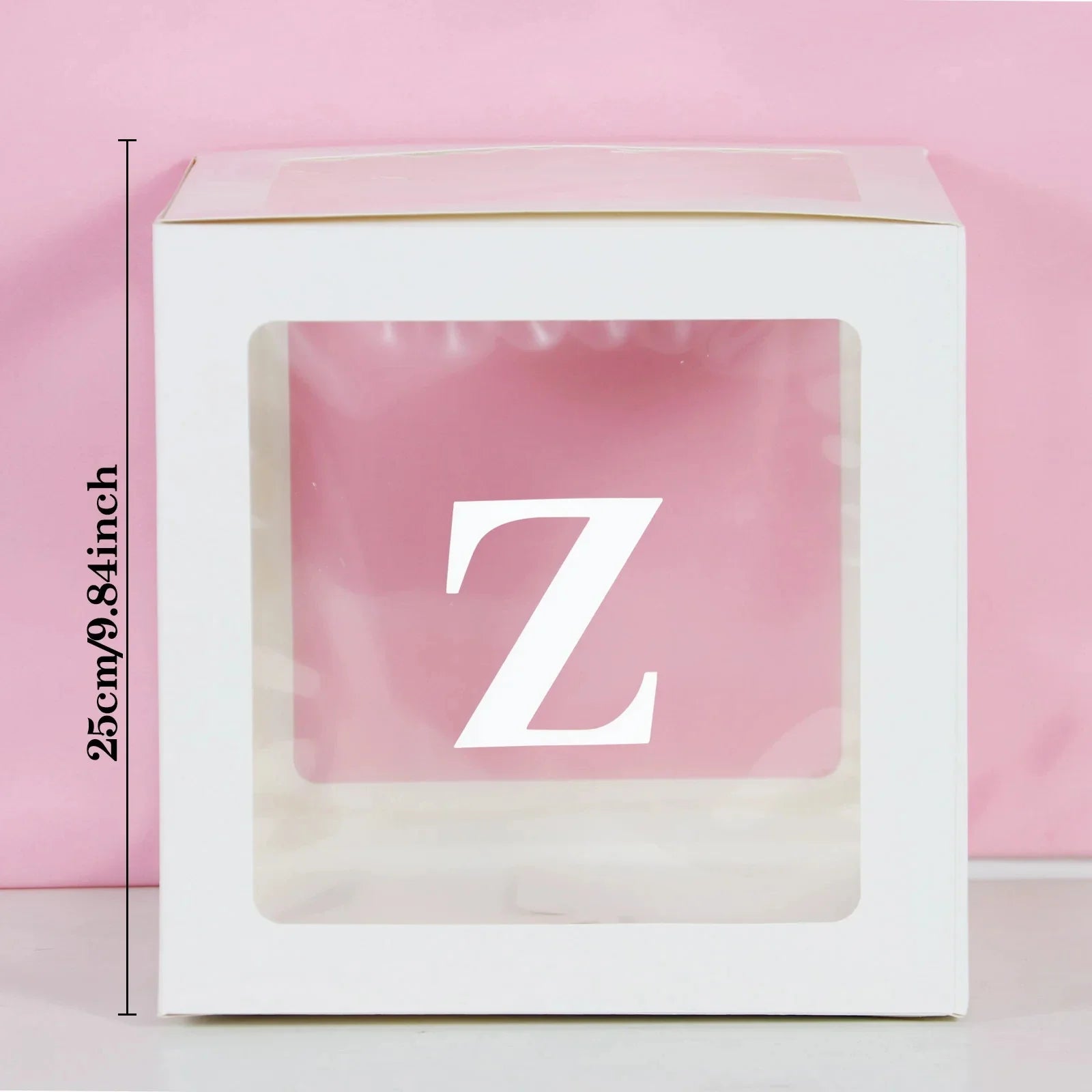25cm Transparent Letter Gift Box – A-Z Alphabet for Baby Shower, Wedding & Party Decor