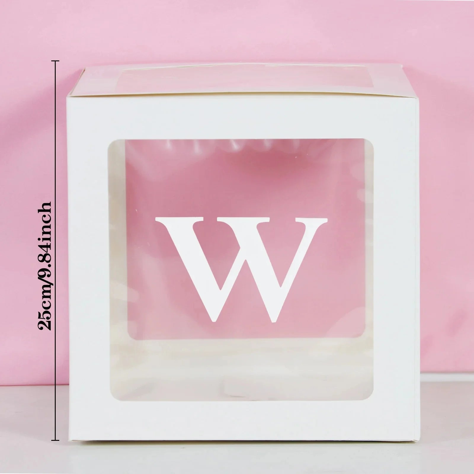 25cm Transparent Letter Gift Box – A-Z Alphabet for Baby Shower, Wedding & Party Decor