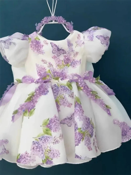 Custom Flower Girl Dress – Wedding, Birthday & Pageant Princess Ball Gown (12M–14)
