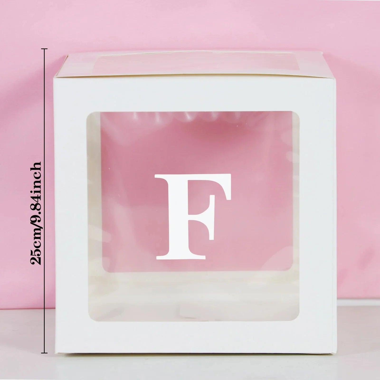 25cm Transparent Letter Gift Box – A-Z Alphabet for Baby Shower, Wedding & Party Decor