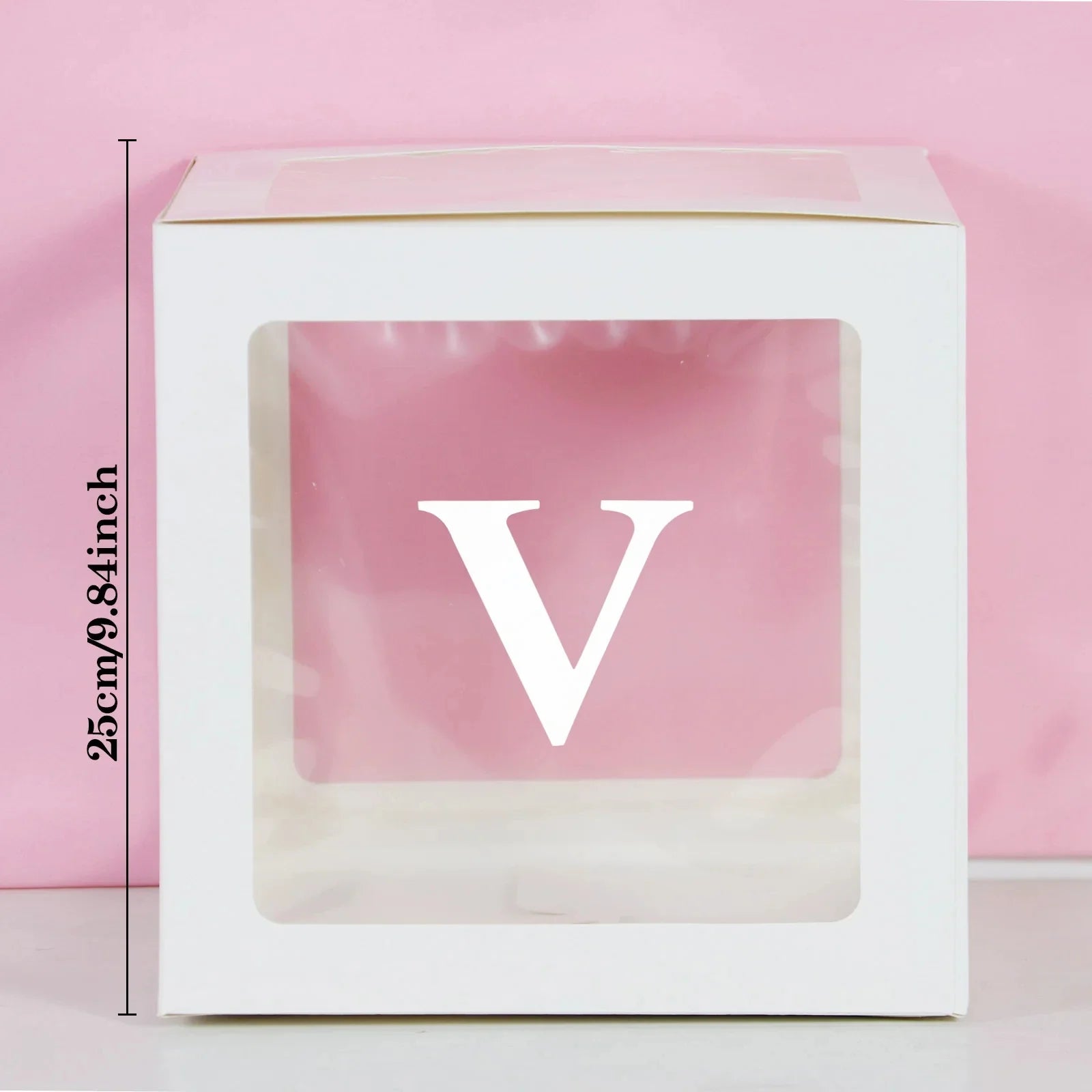 25cm Transparent Letter Gift Box – A-Z Alphabet for Baby Shower, Wedding & Party Decor