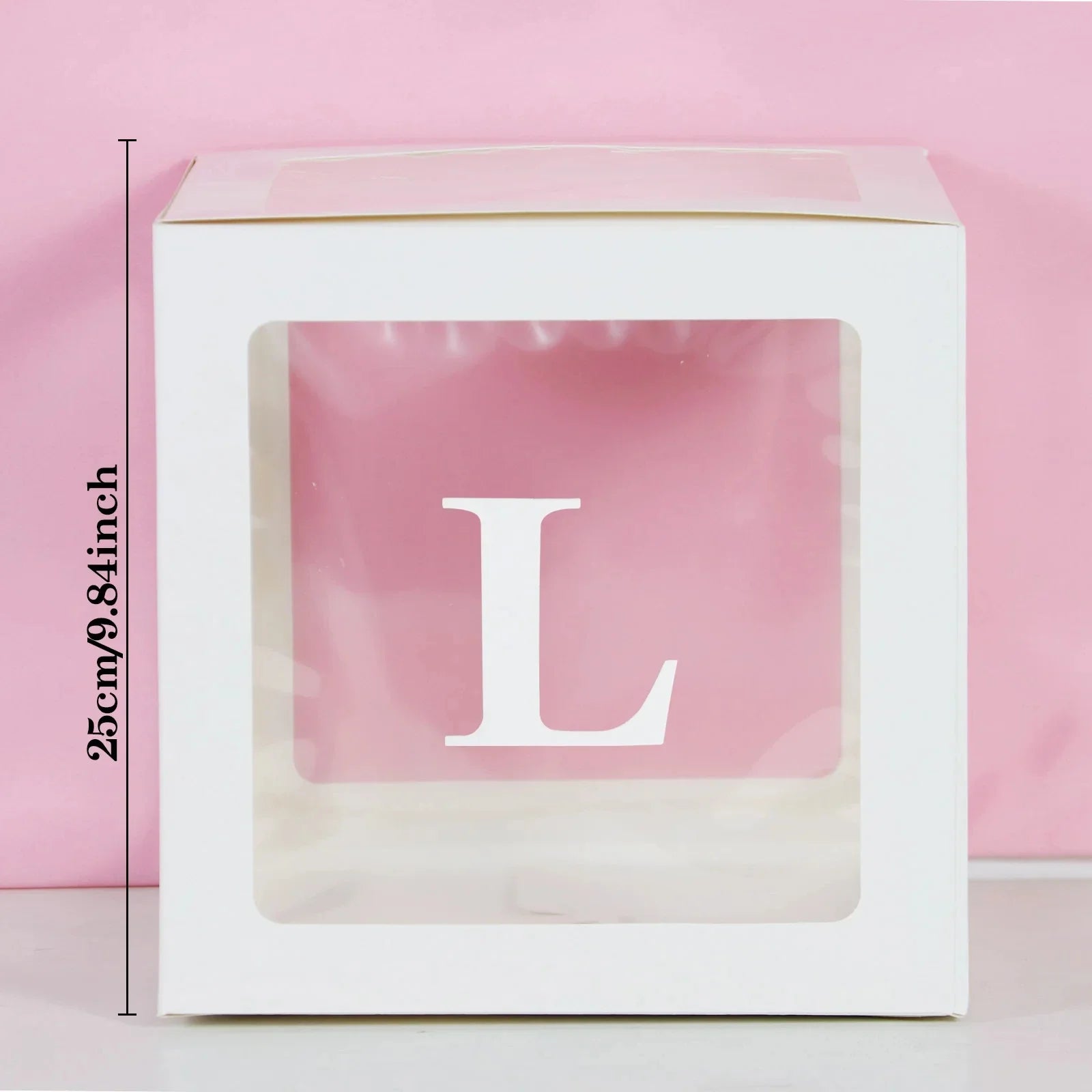 25cm Transparent Letter Gift Box – A-Z Alphabet for Baby Shower, Wedding & Party Decor