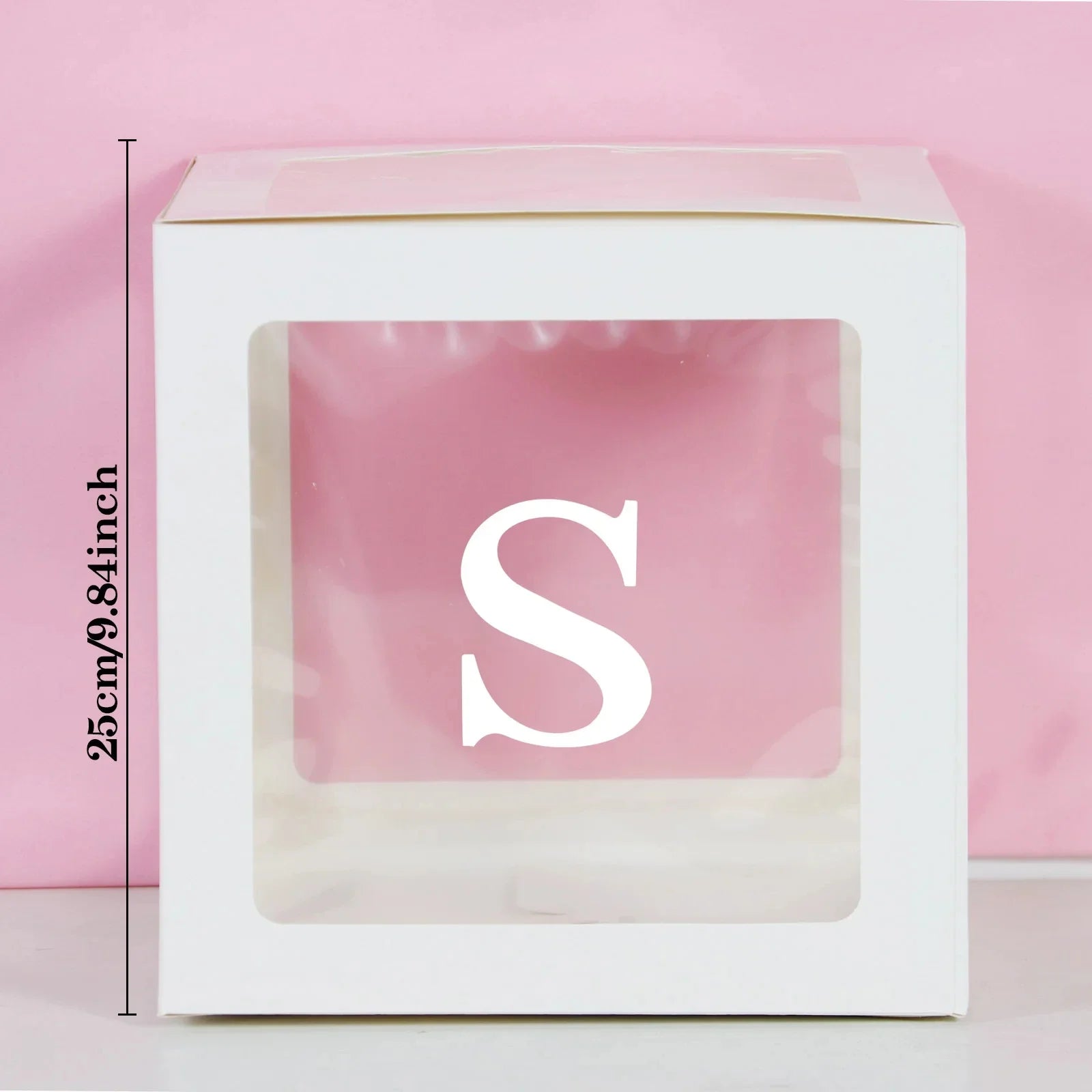 25cm Transparent Letter Gift Box – A-Z Alphabet for Baby Shower, Wedding & Party Decor