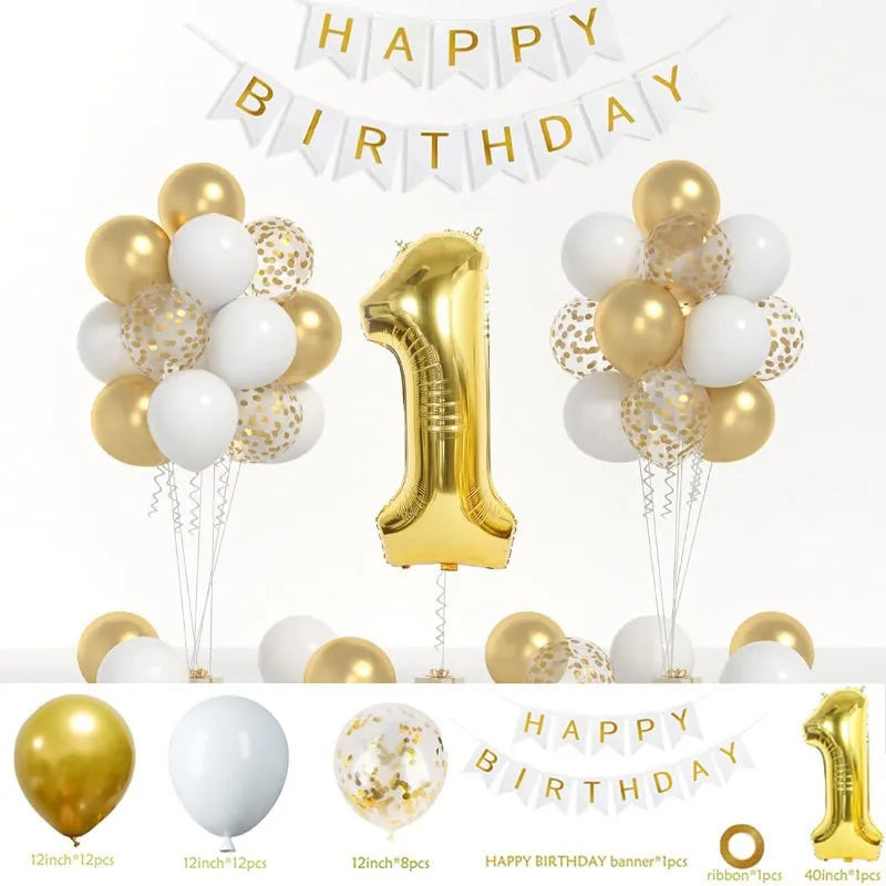 40" Birthday Letter Balloon Set – Foil Balloons for Birthdays, Weddings & Anniversaries