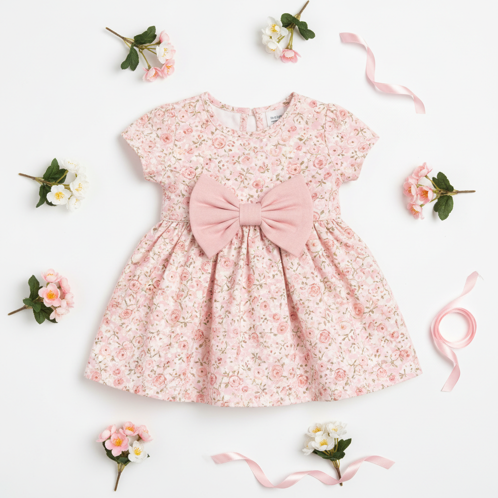 Baby Girl Flower Dress – Baptism, Birthday & Wedding Princess Gown (6M–3Y)